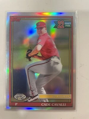 2021 Topps Pro Debut Chrome Refractor #d /99 Cade Cavalli #PDC-170 Twins RC - Image 1 of 2