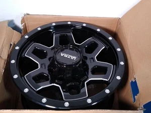 (NEW) Ultra Warlock 8-Lug Black w/Milled Accent Wheel 18x9 +01 217-8981BM+01 - Picture 1 of 9