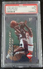 1996 Collector’s Edge Kobe Bryant Rookie Rage #6 Mint Psa 9.