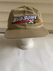 Vintage Bud Bowl X Snapback Hat Budweiser Anheuser Busch 90s NFL 1996 Football - Picture 1 of 7