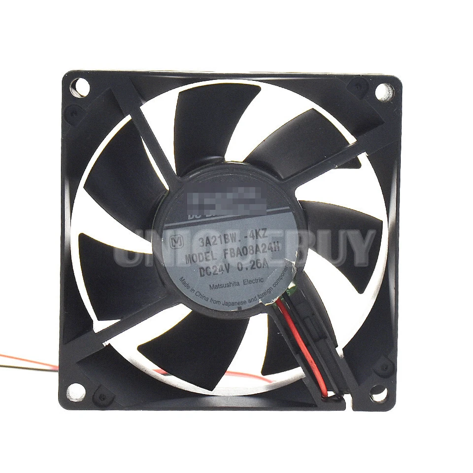 Inverter Cooling Fan FBA08A24H for panaflo 24V 0.26A Fluid Bearing 80*25mm 2Pin - Image 1 of 4