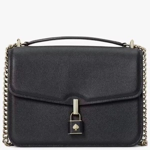 Kate Spade Schultertasche schwarz Medaillon große Klappe - Bild 1 von 16