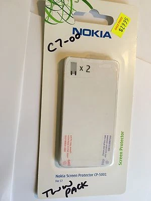 Nokia C7-00 Screen Guard Protectors in Clear Twin Pack CP-5001 Genuine Brand New - Image 1 of 4