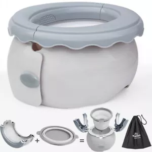 BlueSnail Vasino da Viaggio per Bambini, Vasino Portatile per Auto con Borsa Portaoggetti - Foto 1 di 16