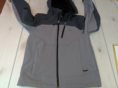 Snozu zip coat jacket AS IS gray boy youth black hooded hoodie Medium M  - Image 1 of 4