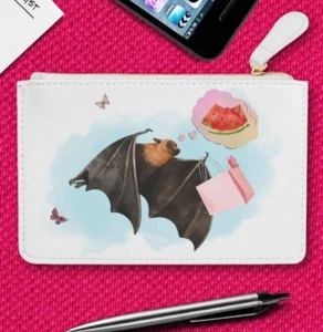 Mini clutch bag bat vegan purse flying fox Mothers Day gift purse fruit bat gift - Picture 1 of 7