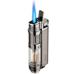 Cigar Lighter Metal Torch Turbo gas Straight Jet windproof Cigarette Lighters - Picture 1 of 8