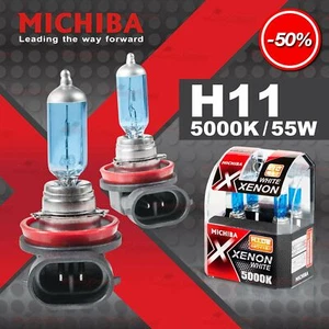 2er H11 711 12V 55W MICHIBA 5000K XENON White Weiß Scheinwerfer Halogen Lampen - Picture 1 of 10