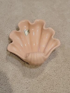 RARE MCM PRINCETON CHINA PINK SEASHELL DISH 8" X 8" - Picture 1 of 6