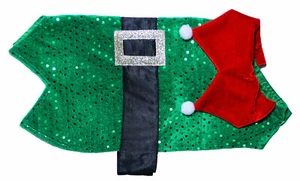 Traje de elfo verde y rojo Dog Life para perros, tallas XS, S, M, L y XL - Imagen 1 de 3