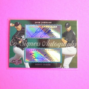 2006 Topps Co-Signers Josh Johnson / Scott Olsen, DUAL AUTO AUTOGRAPH RC MARLINS