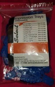 Scott's Select 147-4002 Disposable Plastic Impression Trays Large Lower #2 12pcs - Picture 1 of 3