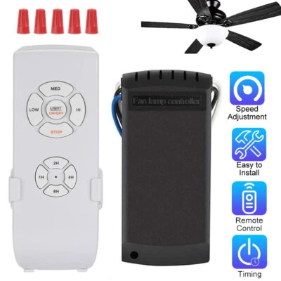 Universal Wireless 15M Timing Remote Control Receiver Ceiling Fan Lamp Light Kit - Image 1 of 4