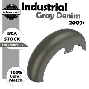 Guardabarros delantero Hugger envoltura envoltura de 19" gris industrial para Harley 09+ - Imagen 1 de 9