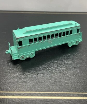 Vintage Diecast Light Green Passenger Train Car MidgeToy Rockford IL Midge Toy - Image 1 of 4