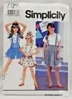 1992 Simplicity Sewing Pattern 7780 Girls Top Suspender & Split Skirt 12-14 6392