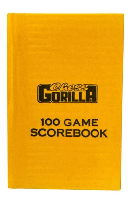 Hardcover Chess Scorebook - Yellow Velour - Image 1 of 3