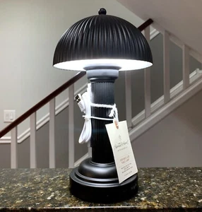 Hearth & and Hand Magnolia Black Fluted Metal Rechargeable Library Table Lamp - Picture 1 of 6