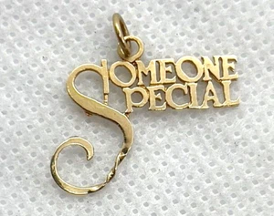 14K Yellow Gold " Someone Special" Charm/ Pendant - Picture 1 of 4