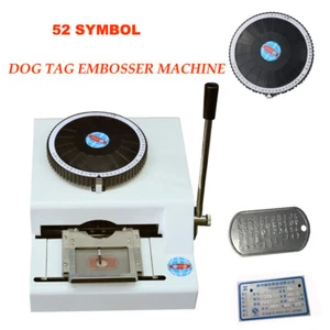 52 Characters Dog Tag Embosser Steel Aluminium Metal Embossing Stamping Machine - Picture 1 of 12