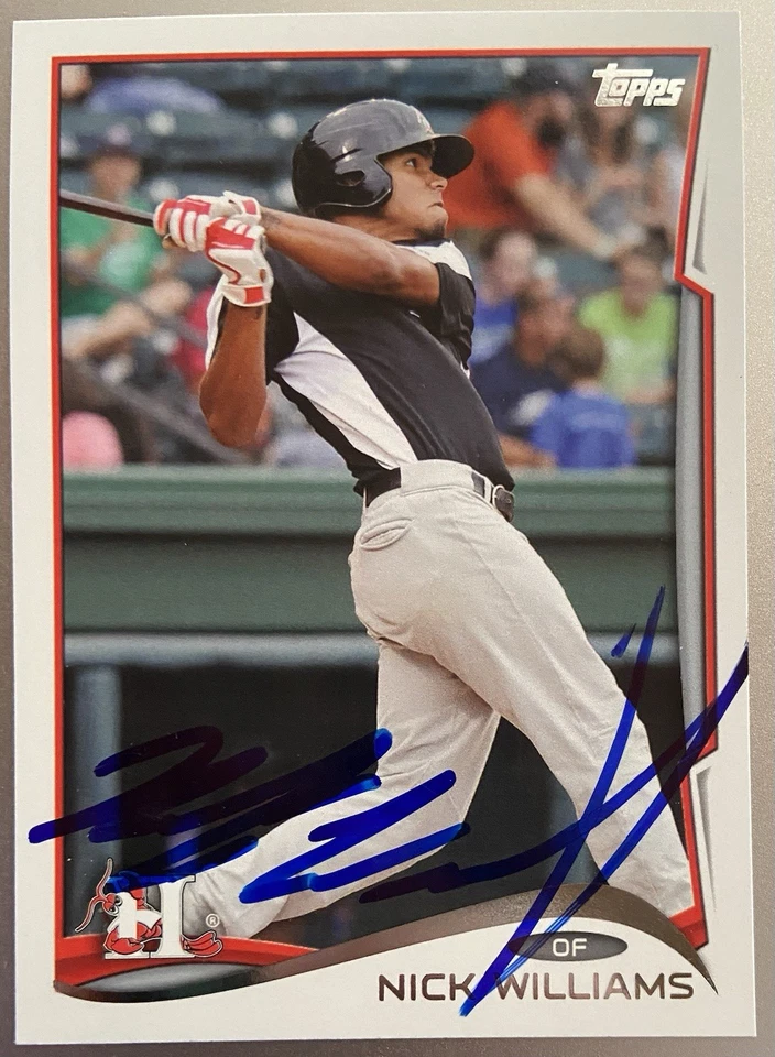 Nick Williams Autographed 2014 Topps Pro Debut Baseball Card - Image 1 of 1