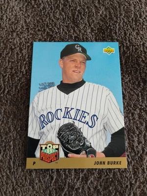 1993 Upper Deck Top Prospect John Burke Colorado Rockies Baseball Card #444 - Image 1 of 2
