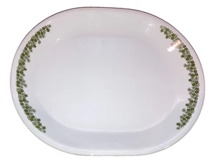 Piatto vintage Corelle motivo primaverile o margherita pazza bianco/verde 12x10 - Foto 1 di 4