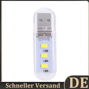 Mini lampe de lecture lumineuse USB portable pour PC portable (blanc 3LED) - Photo 1/12