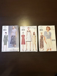 Lote De 3 Patrones Vogue Para Mujer Sin Cortar Talla 8-16 Sin Cortar Y2K Vintage Koko Beall - Imagen 1 de 10