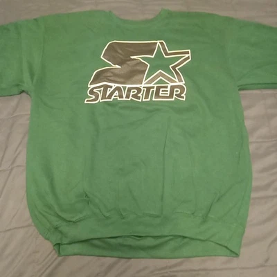 Vintage verde, blanco y negro. Suéter "STARTER". Talla grande. Foto 1 de 4