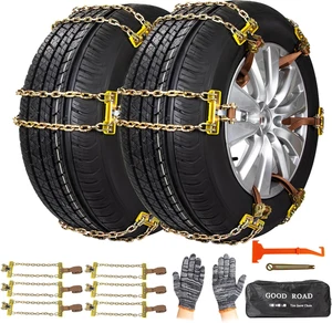 6 Pezzi Catene Da Neve per Auto Catene Da Neve Universali per Pneumatici Auto Ca - Foto 1 di 12