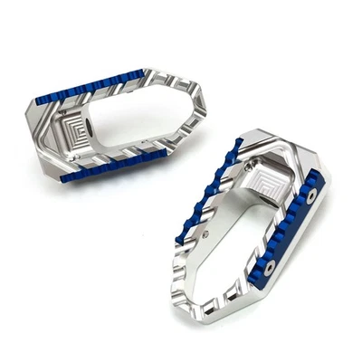 Clavijas delanteras CNC plateadas anchas Touring Rider para Yamaha Tracer 900 GT 2019-2020 Foto 1 de 4