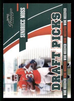 2006 Playoff Prestige Draft Picks #16 Sinorice Moss - Image 1 of 2