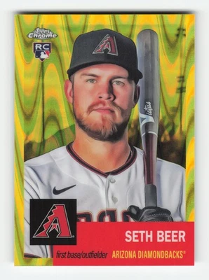 2022 Topps Chrome Platinum Anniversary Yellow RayWave #461 Seth Beer RC #/250 NM - Image 1 of 2