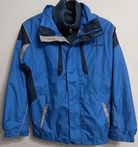 Columbia Interchangeable youth 3 in 1 ski jacket Winter Coat Blue Kids Boys  - Picture 1 of 17