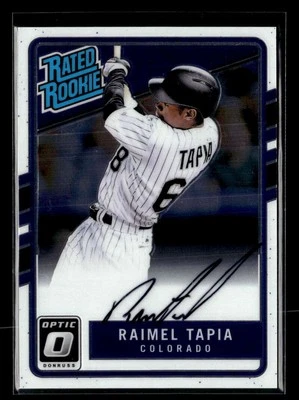 2017 Donruss Optic Raimel Tapia Rated Rookies Signatures Auto Autograph FX1722 - Image 1 of 2