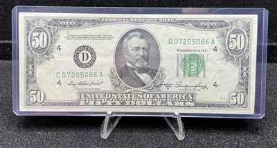 1950 A $50 Federal Reserve Note Cleveland , OH Fifty Dollar Bill Banknote Z76 - Image 1 of 2