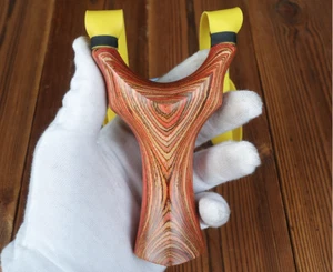 Catapulta de tiro con arco con honda de madera eslinga de caza banda de goma plana tiro - Imagen 1 de 9