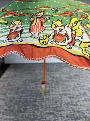 Guarda-sol Infantil Vintage com Personagens de Desenhos Animados, Xangai, Ótimo Estado  - Imagem 1 de 4