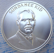 2 oz. SUNDANCE KID Outlaw Wild West Series thick BU round .999 fine silver