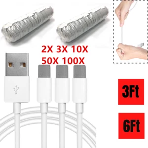 Lot USB Charger Cable 3ft 6ft Lot For iPhone 14 13 12 11 Pro MAX Xr Charging - Picture 1 of 11