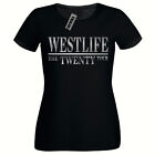 Westlife Tour Tshirt, Ladies Fitted Tshirt,Silver Slogan Top Westlife Tee Shirt