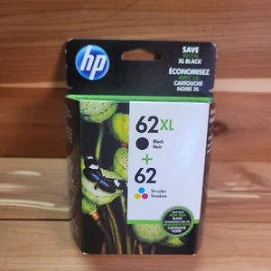 Genuine HP 62XL Black & 62 Tri-Color Ink Cartridge 2-Pack N9H67FN EXP 01/2020 - Picture 1 of 7