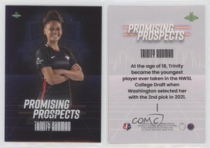 2021 Parkside NWSL Promising Prospects Blue Trinity Rodman #1 Rookie RC