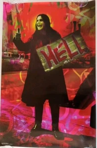 Vintage Original Ozzy Osbourne Hitch Hiker Poster Hell Trippy 1997 Heavy Metal - Bild 1 von 6