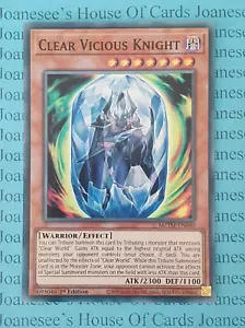 MZTM-EN040 Clear Vicious Knight Super Rare Yu-Gi-Oh Card 1st Edition New - Picture 1 of 3