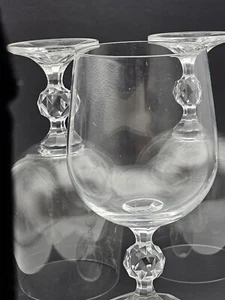 Hand Blown Water Goblets Claudia Style Made In Poland Set Of Four - Picture 1 of 7