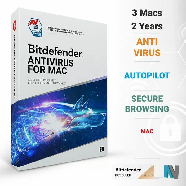 Bitdefender Antivirus für Mac 2025 3 Macs 2 Jahre - Bild 1 von 1