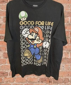 Super Mario Good For Life 2010 Nintendo Black 3XL Shirt - Picture 1 of 3