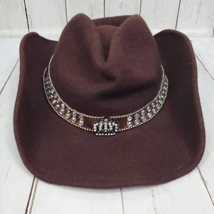 Peter Grimm True Character 100% Wool Rhinestone Western Cowgirl Hat One Size - Picture 1 of 17